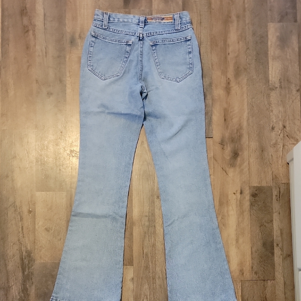 Plugg Blue Flare Wide Leg Jeans